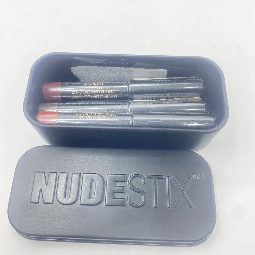 Nudestix Mini Eye Lip Cheek 3pc Pencil Set New